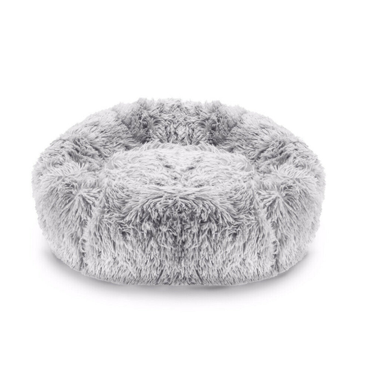 (Light Grey) Pawamore Soft Calming Anxiety Pet Bed - Medium