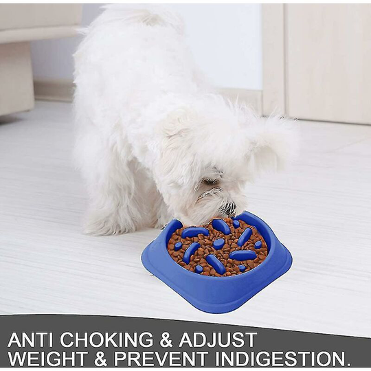 Dog Slow Feeder Bowl. Non Slip Puzzle Bowl - Anti-gulping Pet Slower Food Feeding