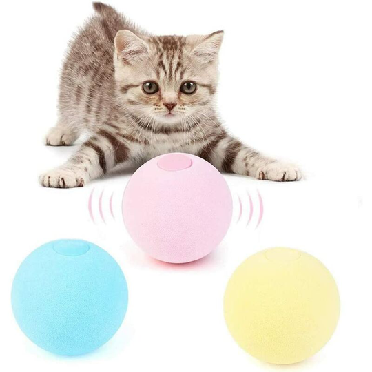Dksfjkl - Smart Cat Toys Interactive Cat Grass Cat Ball Pet Training Toy Squeaky Cat Ball Accessories Kittens Kittens (Yellow Cricket, eva Material)