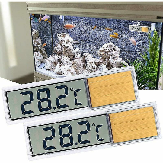 Aquarium Thermometer, 2 High Sensitivity Digital Aquarium Thermometers, Two Side Stickers, Accuracy up to 0.1 Degree