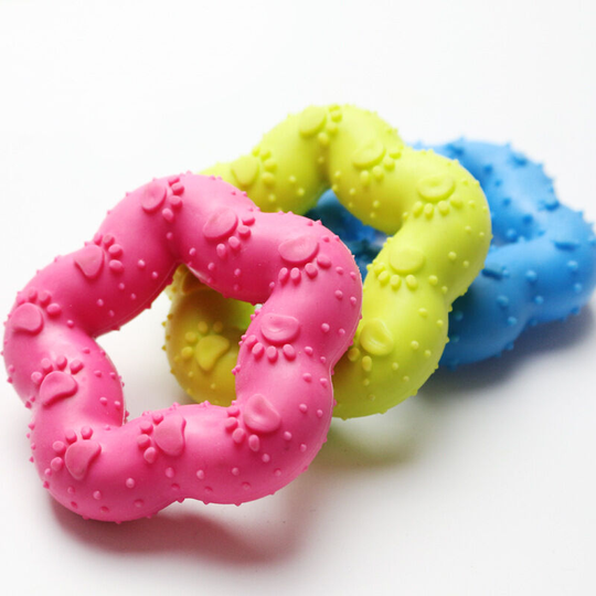 Betterlifegb - 3pcs Chew Toys, Durable Rubber Ring Dog Toy, Dog Teeth Cleaning Toy for Large and Medium Dogs Outdoor Dog Training Animal Toy