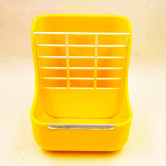 Hay Feeder for Guinea Pig Guinea Pig Chinchilla, 2 in 1 Hay Feeder Bowls, Grass Feeder (Yellow)
