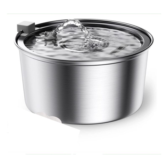 3.2 l Steel Cat Water Fountain, Silent Automatic Water Dispenser for Cat Dog