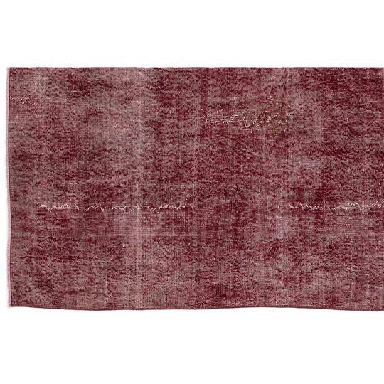One-of-a-Kind Powderly Hand-Knotted 1960s 143cm x 255cm Wool Area Rug in Red