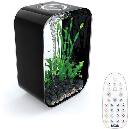 Biorb - life 45L Black Aquarium Fish Tank with Multi Colour led Lighting