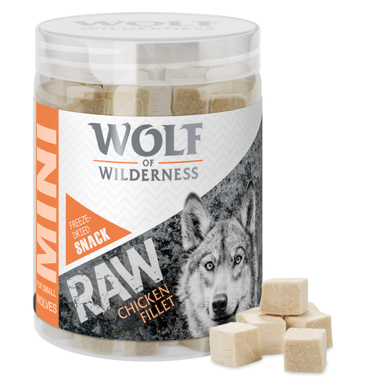 Wolf of Wilderness RAW Freeze-dried Snacks Saver Packs - NEW: Chicken Fillet Mini (4 x 60g)