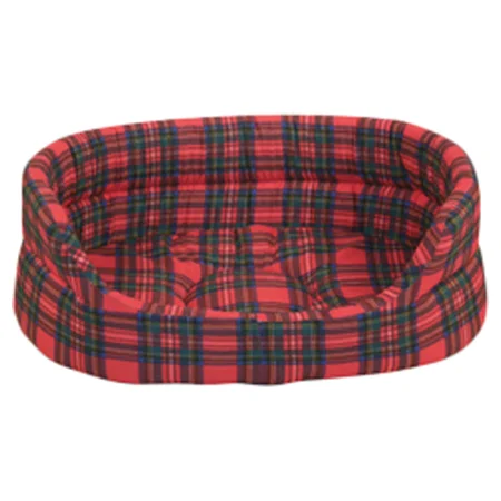 Royal Stewart Tartan Pet Bed in Black/Red