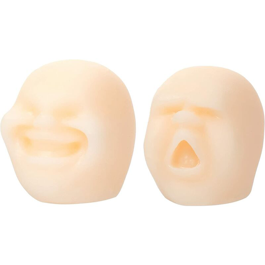 2 Pieces Human Face Emotion Stress Relief Toys, Fidget Toys for Teens Adults, Decompression Sensory Toys, Heal Your Mood, White
