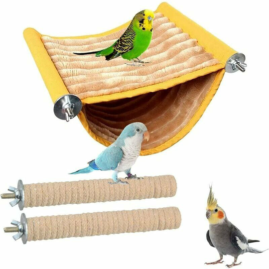 Bird nest, parrot hammock, hanging tent, small animal bed, birdcage accessories, perches, chew toys