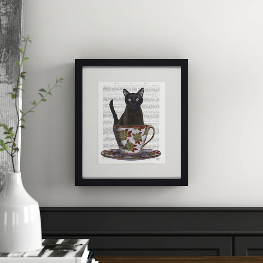 Funky Cats II - Picture Frame Graphic Art Print on Paper