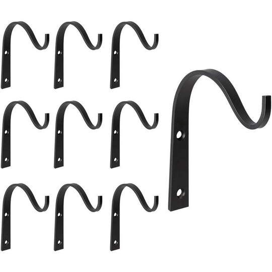 Soekavia - 10pcs Iron Wall Hooks Sturdy Decorative Metal Hangers for Hanging Lantern Planter Bird Feeder Coat Indoor Outdoor Rustic Home Decor,