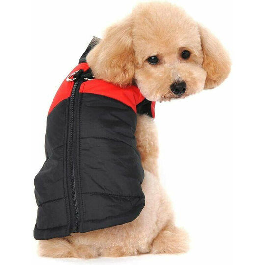 Padded Warm Waterproof Dog Coat Jacket Puffer Puppy Puppy Clothes Vest (Red, m)