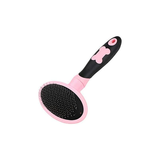 Dog and Cat Grooming Brush Dog and Cat Comb with Long and Short Bristles-Pink - Langray