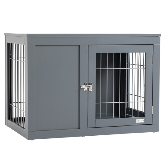 PawHut Furniture Style Dog Crate Cage, w/ Double Doors