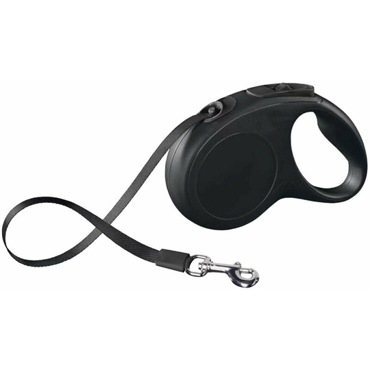 Leash for black classic dog with 3 m black size xs