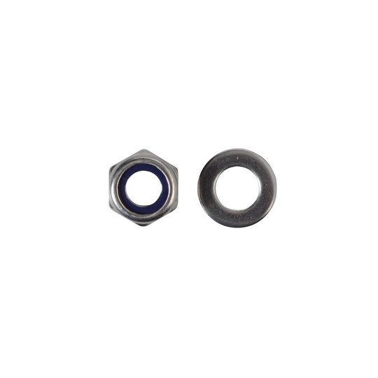 Forge FPNYLOC10SS Nyloc Nuts & Washers A2 Stainless Steel M10 Forge Pack of 8