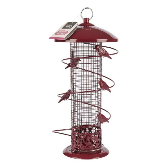 Natures Market Wild Bird Peanut Feeder Hanging Garden Red - Kingfisher