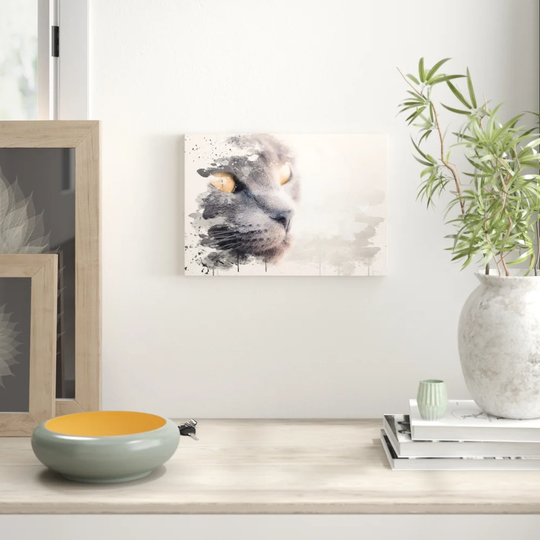 'British Shorthair Cat 5' Painting on Canvas