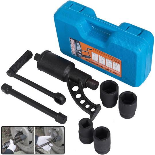 Vevor - 1:78 Torque Multiplier Set Wrench, 1' Lug Nut Labor Saving Remover Lugnuts 4 Sockets, Multiplier Force Ratchet Wrench for Car Trailer Lorries