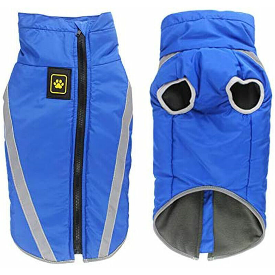 Waterproof Dog Coat Winter Warm Jacket, Windproof Pet Clothes Dog Jacket Outfit for Small Medium Large Dogs with Harness Hole