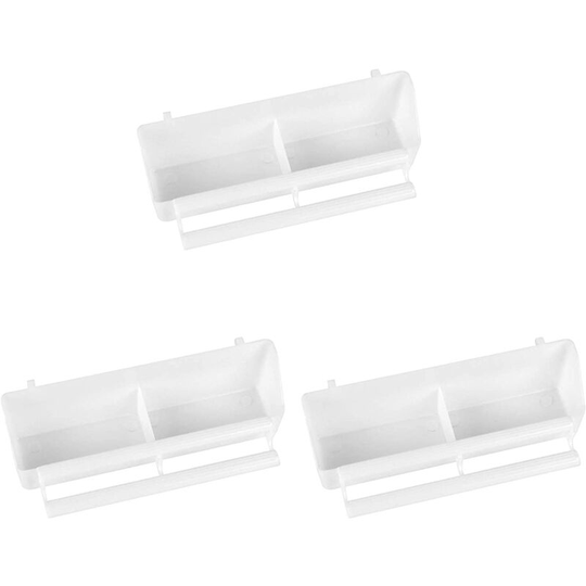 3 pcs Bird Feeder Bird Food And Water Cup Plastic 2 Compartments Bird Hanging Bowl Bird Waterer Cage Accessories For Parrots Budgie Cockatiel Pigeon