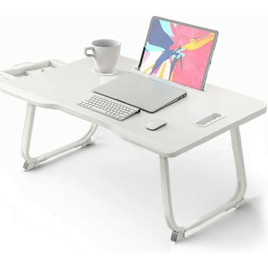 Perle Raregb - Desk; foldable laptop, table; portable bed computer, suitable for laptop and writing, dining table, suitable for bed / sofa / chair,