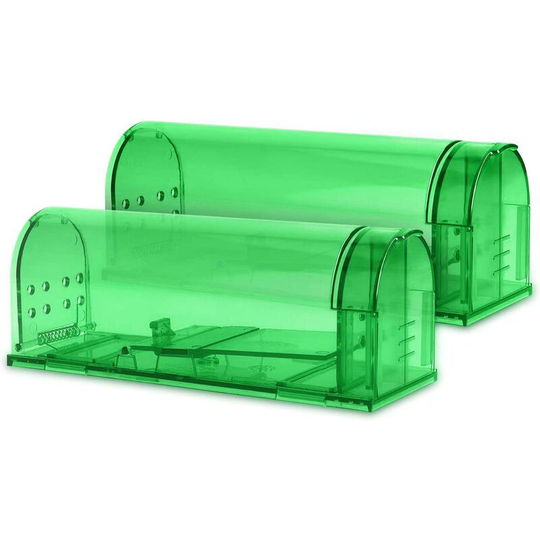 Hiasdfls - 2x Live Mouse Trap - Set Catch Mouse and Small Rat - Moodlee Capture Small Rodents Without Tuer - For House and Garden