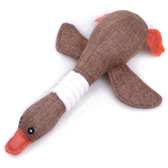 Dog toys for aggressive chewers, indestructible small breeds and squeaky geese (coffee)