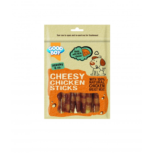 Good Boy Pawsley & Co Cheesy Chicken Sticks Dog Treat 80g (Pack of 10)
