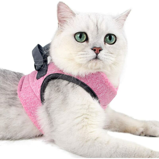 Perle Rare - Cat Harness and Leash Ultralight Kitten Collar Soft and Comfortable Cat Walking Jacket Running, Leak-Proof Suitable for Puppy Rabbits
