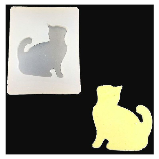 Cake Pans Molds Cute Kitten Drop Glue Mold - Cartoon Kitten Shape Cake Decoration Mold - 2pcs