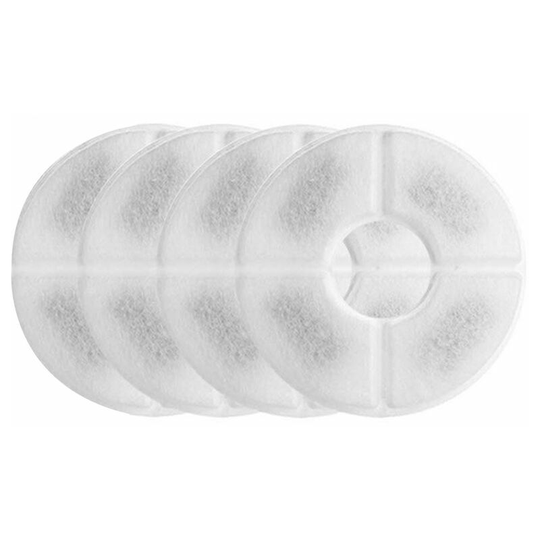 Echoo - 4pcs Pets Cat Water Fountain Filters Replacement Filters for Flower Fountain Cat Water Fountain Water Dispenser,model:White