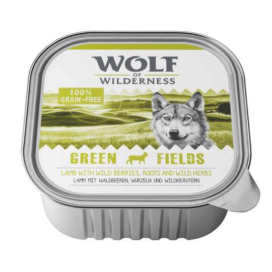 Wolf of Wilderness Adult Saver Pack 24 x 300g - Green Fields - Lamb