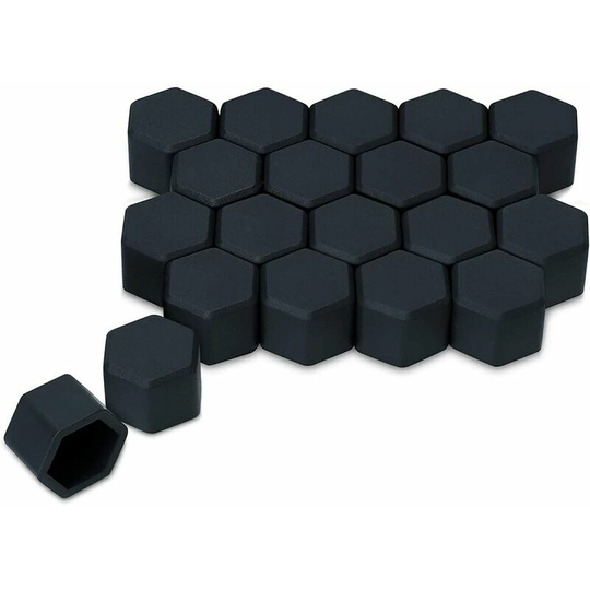 20x Car Wheel Cover Screw Caps Compatible with 21mm Wheel Nuts - Nut Caps - Wheel Bolt Covers - Muff