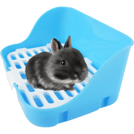 Lifcausal - Animal Litter Potty Trainer Cage Toilet Corner Litter Bedding Box Square Pet Pan for Adult Rabbit Chinchillas Small Guinea Pigs