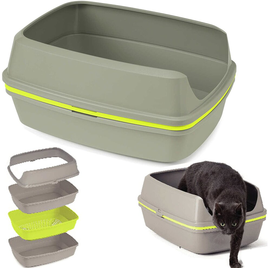 Sifting Cat Litter Tray Scoopless Toilet Box With Frame Pan Loo by AJS