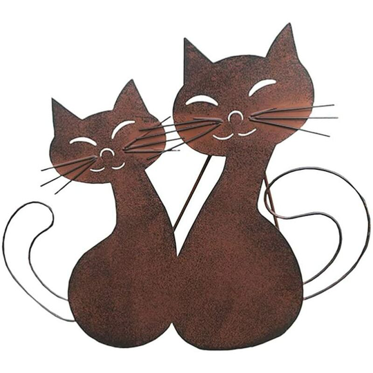 Pesce - Iron Cat Garden Ornament Vintage Outdoor Garden Statue Iron Art Decoration Ornament Garden Home Yard