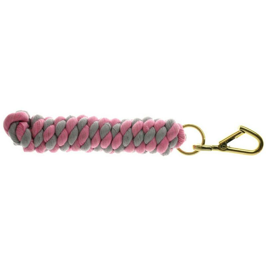 Two Tone Twisted Lead Rope (2.2 metres) (Pink/Grey) - Pink/Grey - HY