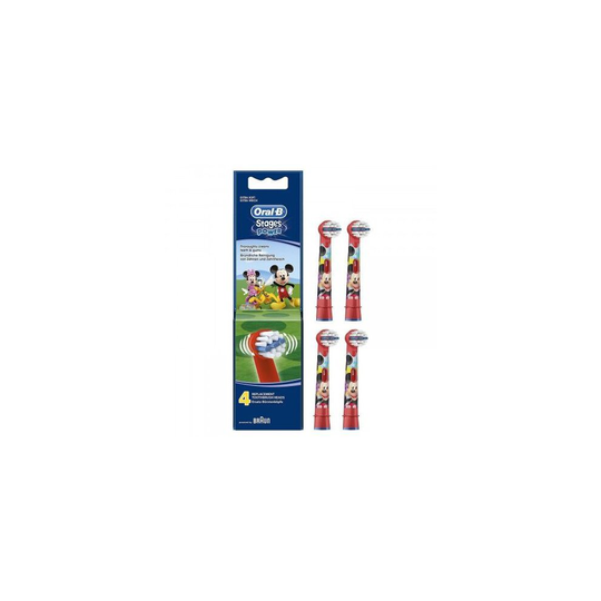 Braun Oral-B Stages Power Kids Mickey Mouse 4 Pack Toothbrush Heads