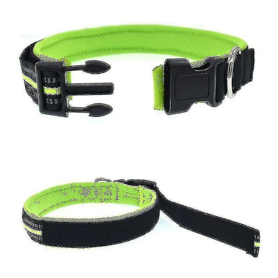 Sjq Pet Dogs Polyester Reflective Breathable Pets Collar Traction Lead Leash, Size: m, 2.5*42*47cm Thsinde