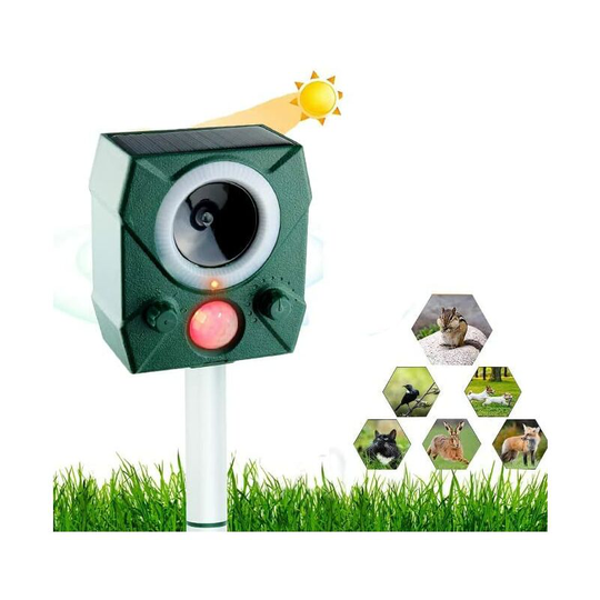 Cat Repeller, IP44 Solar Powered Repeller, Animal Scare Repeller, USB for Garden, Outdoor Waterproof