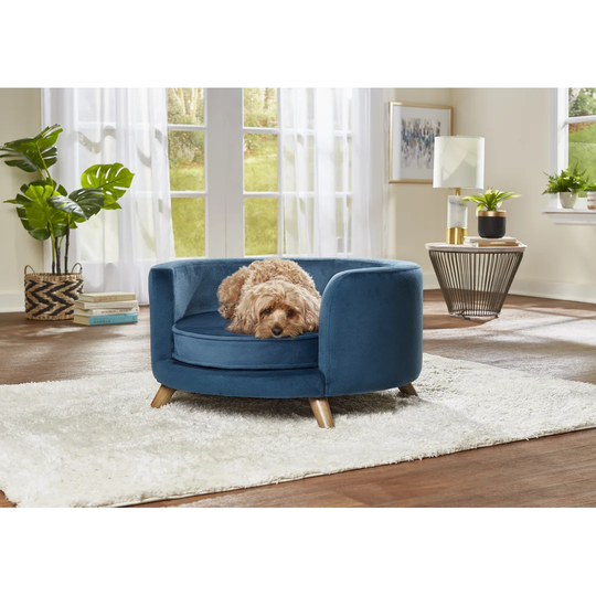 Baran Dog Sofa in Peacock Blue
