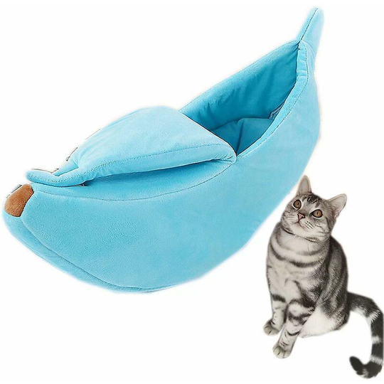 Sleeping Bag For Pet Cats And Dogs To Keep Warm In Winter And Deep Sleep (blue) - Thsinde