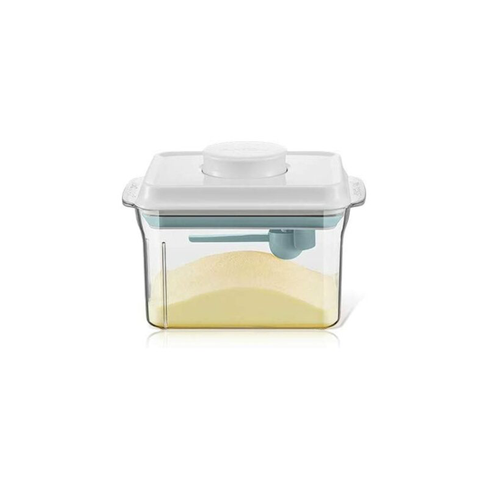Langray - 1000ML Luftdichte Milchpulver-Spender, Tragbarer Milchpulver-Kasten, Milchpulver Beh?lter mit L?ffel, Einhandbedienung, Abnehmbar, zur