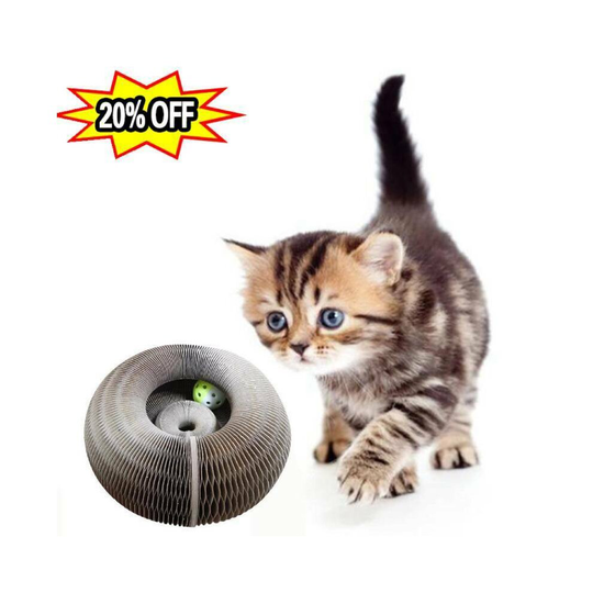 MAGIC ORGAN CAT SCRATCHING BOARD COMES WITH A TOY BELL BALL PET CATS