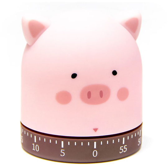 Pesce - Mechanical Kitchen Timer, Christmas Holiday 60-Minute Wind Up Dial 360° Rotating Kitten Countdown Egg Reminder shape1