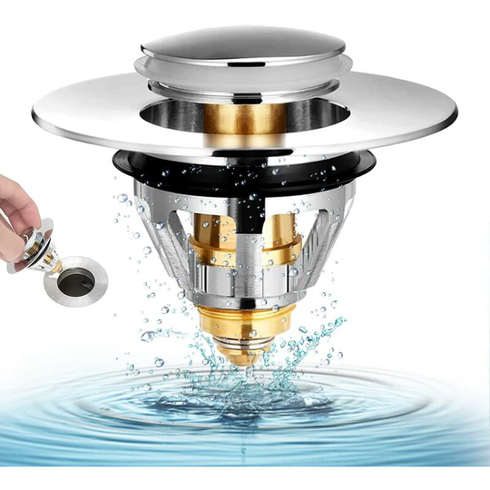 Pop Up Sink Stopper, Pop Up Sink Drain Filter for Kitchen Sink Bathroom Sink 34mm~38mm Drain Holes