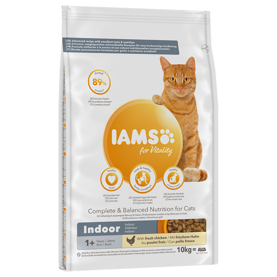 IAMS for Vitality Adult Indoor Fresh Chicken Dry Cat Food - Economy Pack: 2 x 10kg