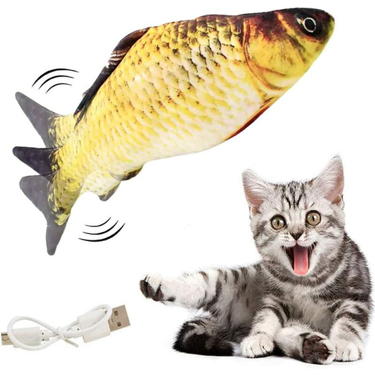 Catnip Fish Toys, Electric Shaking Fish Cat Toy, Catnip Toys Fish, Catnip Plush Toy, for Indoor Cats Pets Chewing Biting