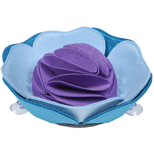 Pet Slow Feeding Pad Flower Shaped Pet Snuffle Mat for Dogs Nosework Sniffing Bowl Interactive Feed Sniffing Pad for Cats Small Dogs,model:Purple